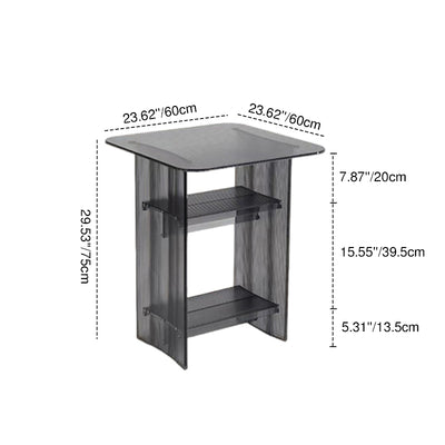 Modern Minimalist Rounded-Edge PC End Table 2/3/4-Tier For Living Room