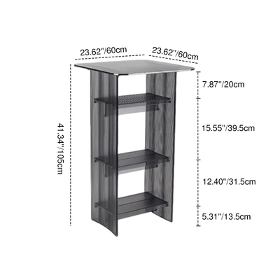 Modern Minimalist Rounded-Edge PC End Table 2/3/4-Tier For Living Room
