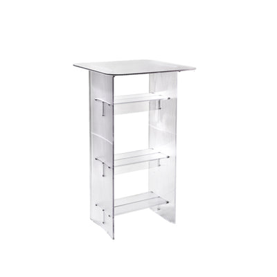 Modern Minimalist Rounded-Edge PC End Table 2/3/4-Tier For Living Room