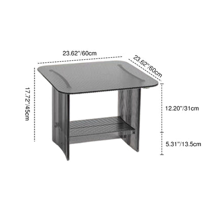 Modern Minimalist Rounded-Edge PC End Table 2/3/4-Tier For Living Room