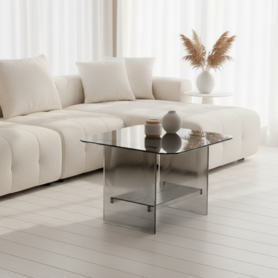 Modern Minimalist Rounded-Edge PC End Table 2/3/4-Tier For Living Room