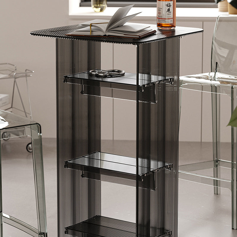 Modern Minimalist Rounded-Edge PC End Table 2/3/4-Tier For Living Room