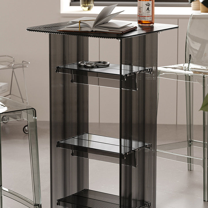 Modern Minimalist Rounded-Edge PC End Table 2/3/4-Tier For Living Room