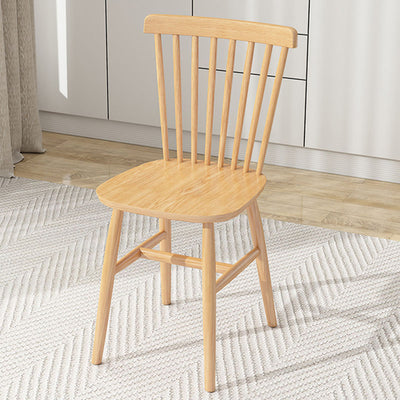 Modern Minimalist Round Square Solid Wood Foldable Dining Table & Chair Set For 4 Seats