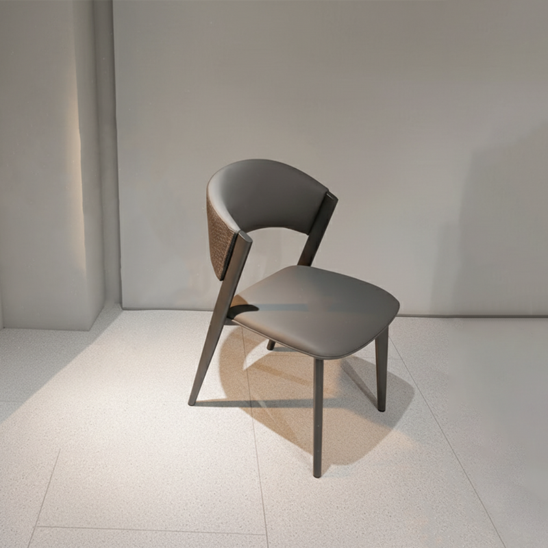 Contemporary Nordic Round Stainless Steel Stone Slab Solid Wood Plywood Dining Table & Chair Set With Turntable For 6/8/10 Seats