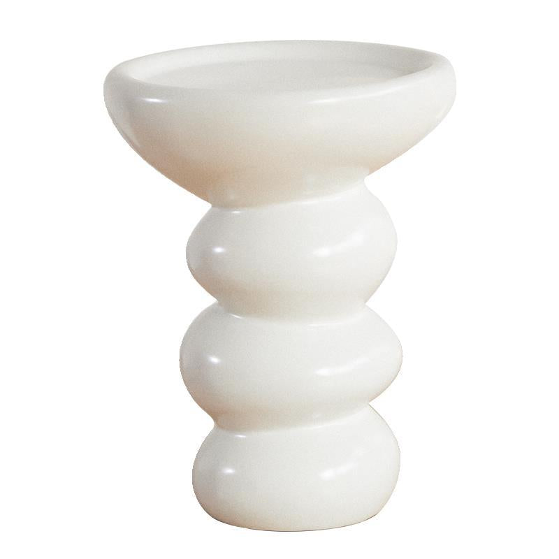 Modern Simplicity Round Fiberglass End Table 1-Tier For Living Room