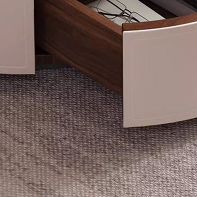 Modern Minimalist Leaf Design Stainless Steel Solid Wood Plywood Particleboard Coffee Table 1-Drawer 2-Tier For Living Room