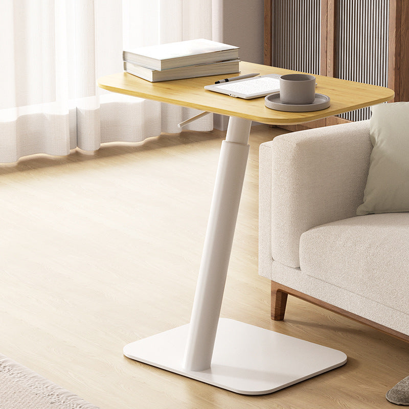 Modern Simplicity Square Rectangular Round Bamboo Carbon Steel End Table 1-Tier For Living Room