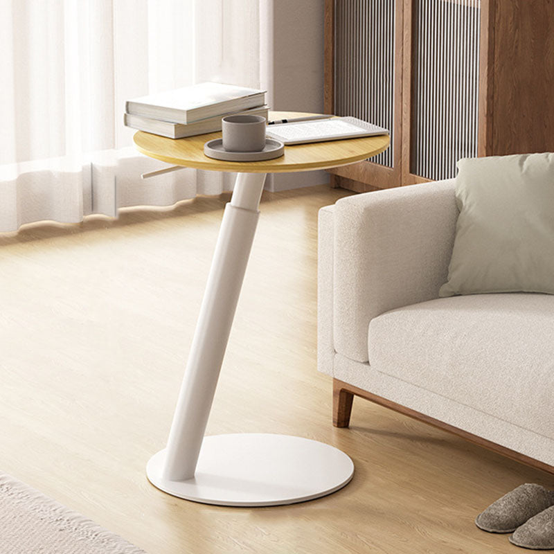 Modern Simplicity Square Rectangular Round Bamboo Carbon Steel End Table 1-Tier For Living Room