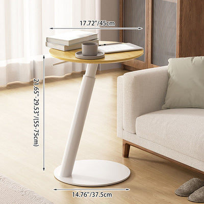 Modern Simplicity Square Rectangular Round Bamboo Carbon Steel End Table 1-Tier For Living Room