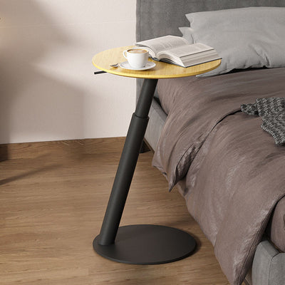 Modern Simplicity Square Rectangular Round Bamboo Carbon Steel End Table 1-Tier For Living Room