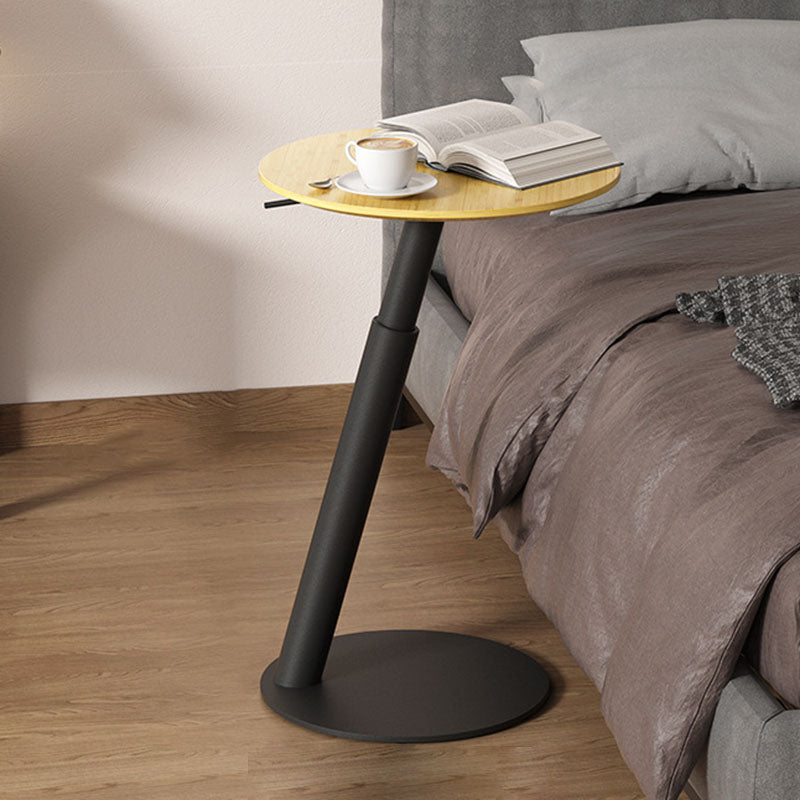 Modern Simplicity Square Rectangular Round Bamboo Carbon Steel End Table 1-Tier For Living Room