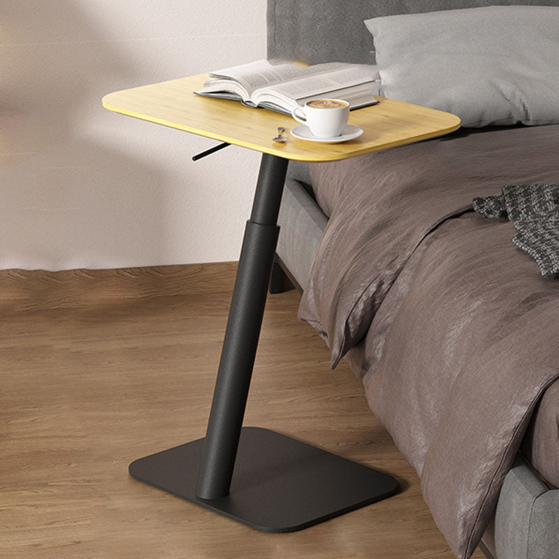 Modern Simplicity Square Rectangular Round Bamboo Carbon Steel End Table 1-Tier For Living Room