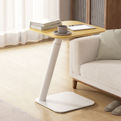 Modern Simplicity Square Rectangular Round Bamboo Carbon Steel End Table 1-Tier For Living Room