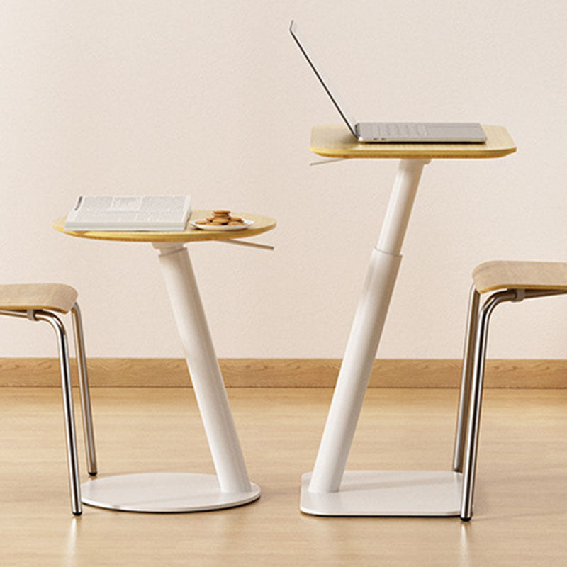 Modern Simplicity Square Rectangular Round Bamboo Carbon Steel End Table 1-Tier For Living Room