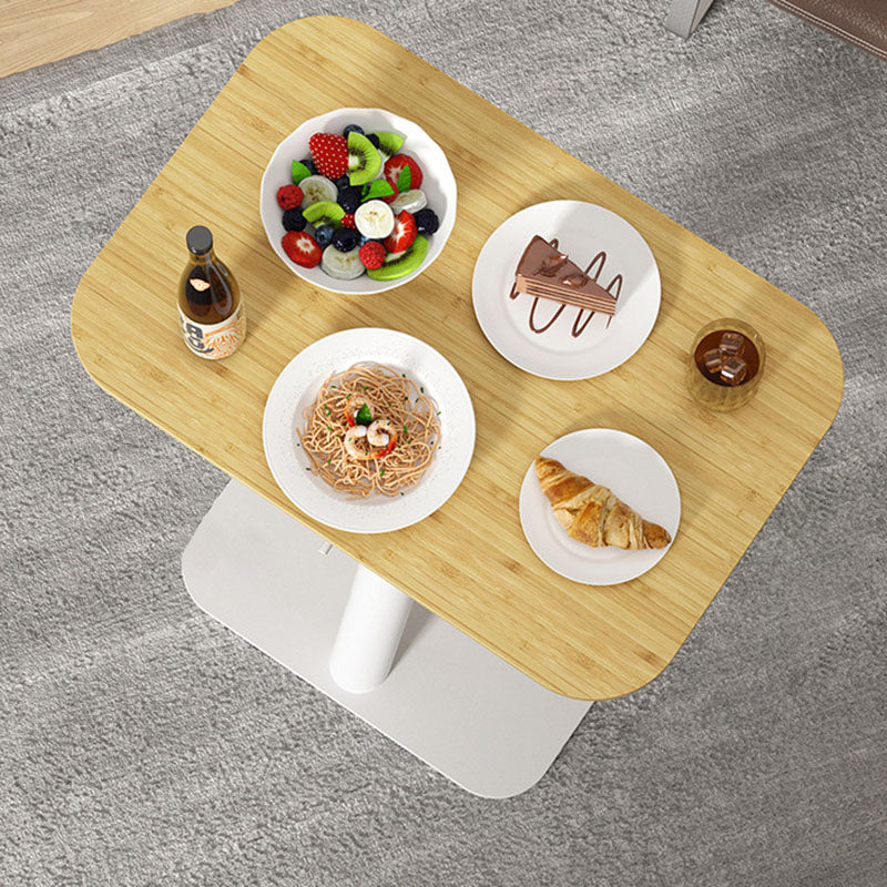 Modern Simplicity Square Rectangular Round Bamboo Carbon Steel End Table 1-Tier For Living Room