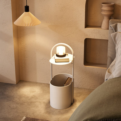 Modern Minimalist Oval Wrought Iron End Table 2-Tier For Living Room & Bedroom