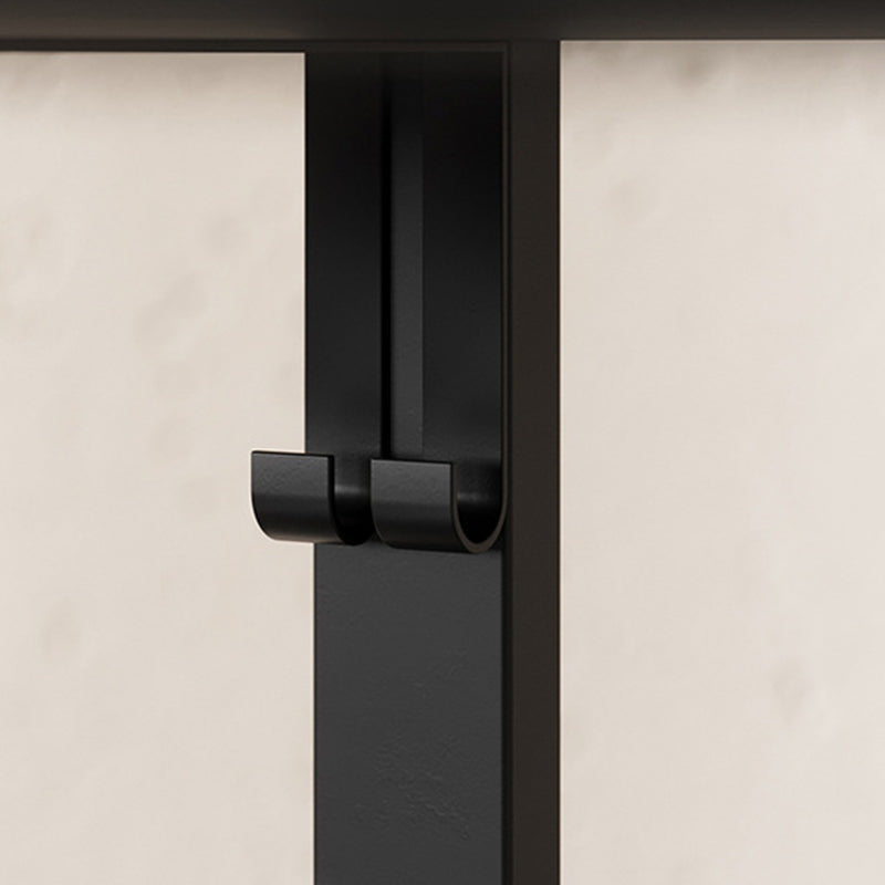 Modern Minimalist Oval Wrought Iron End Table 2-Tier For Living Room & Bedroom