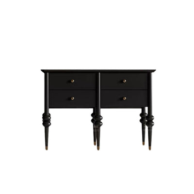 Modern Mid-Century Rectangular Solid Wood Solid Wood Plywood Storage Cabinet 4/6-Drawer For Living Room