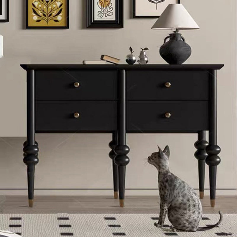 Modern Mid-Century Rectangular Solid Wood Solid Wood Plywood Storage Cabinet 4/6-Drawer For Living Room