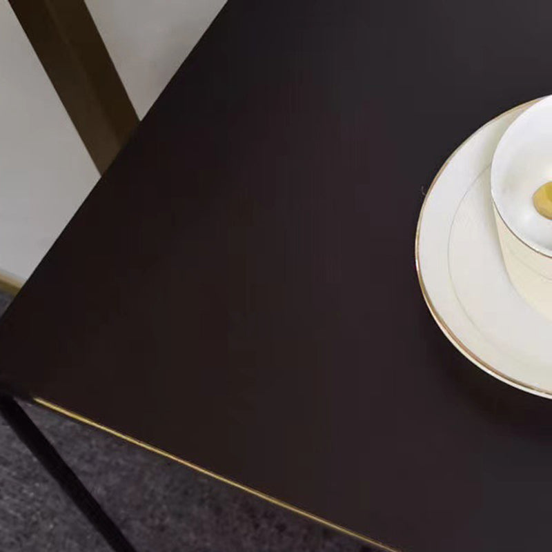 Modern Minimalist Square Line Design Wrought Iron End Table 1-Storage For Living Room