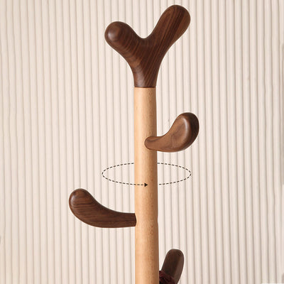 Modern Minimalist Tree Bud Heart Design Solid Wood Hall Tree For Entryway & Hallway