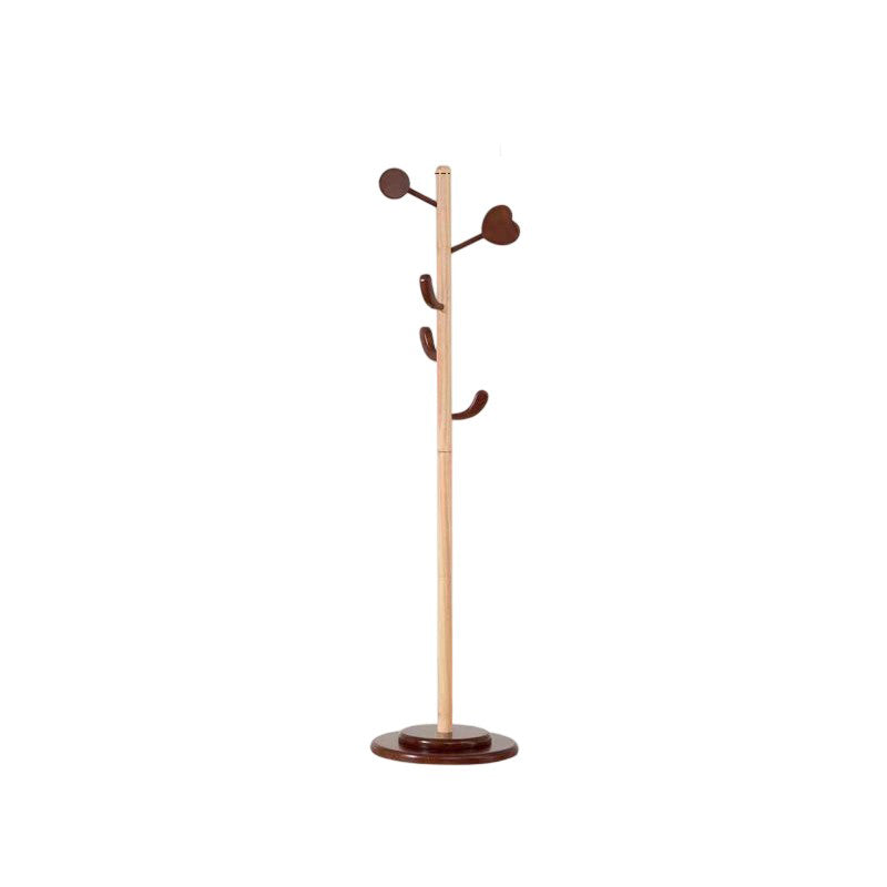 Modern Minimalist Tree Bud Heart Design Solid Wood Hall Tree For Entryway & Hallway