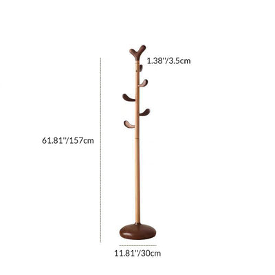 Modern Minimalist Tree Bud Heart Design Solid Wood Hall Tree For Entryway & Hallway