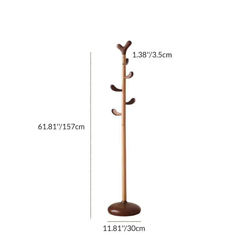 Modern Minimalist Tree Bud Heart Design Solid Wood Hall Tree For Entryway & Hallway