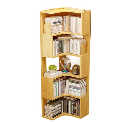 Modern Minimalist Rectangular MDF Bookshelves 6-Tier For Living Room