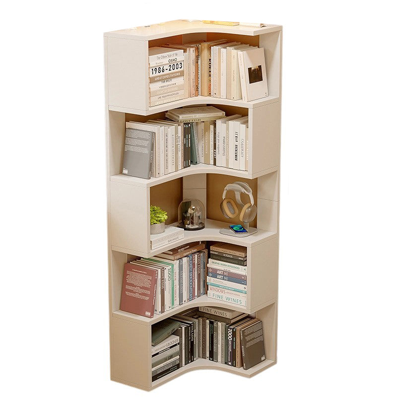 Modern Minimalist Rectangular MDF Bookshelves 6-Tier For Living Room