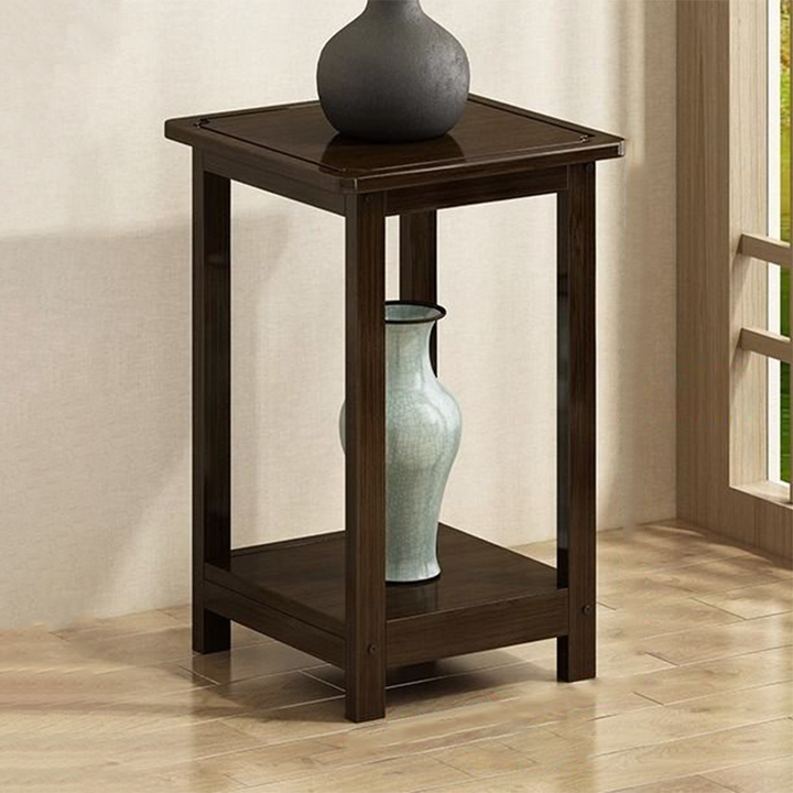 Traditioneller chinesischer quadratischer Nan-Bambus-Konsolentisch 1/2-stufig für das Wohnzimmer 