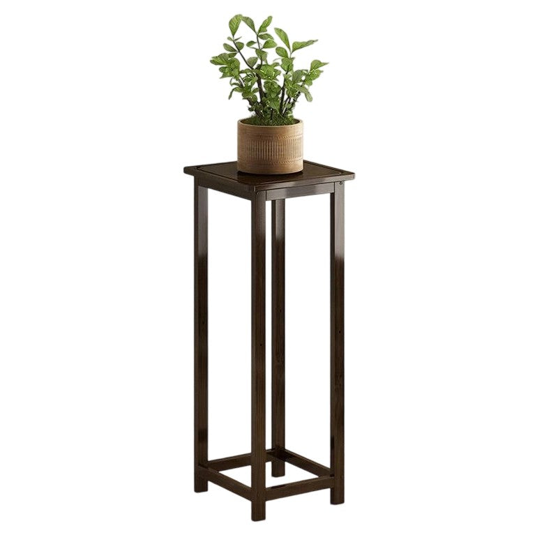 Traditional Chinese Square Nan Bamboo Console Table 1/2-Tier For Living Room