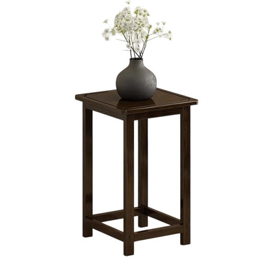 Traditional Chinese Square Nan Bamboo Console Table 1/2-Tier For Living Room