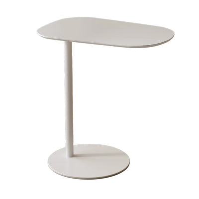 Modern Minimalist Rounded Circle Design Wrought Iron End Table 1-Tier For Living Room