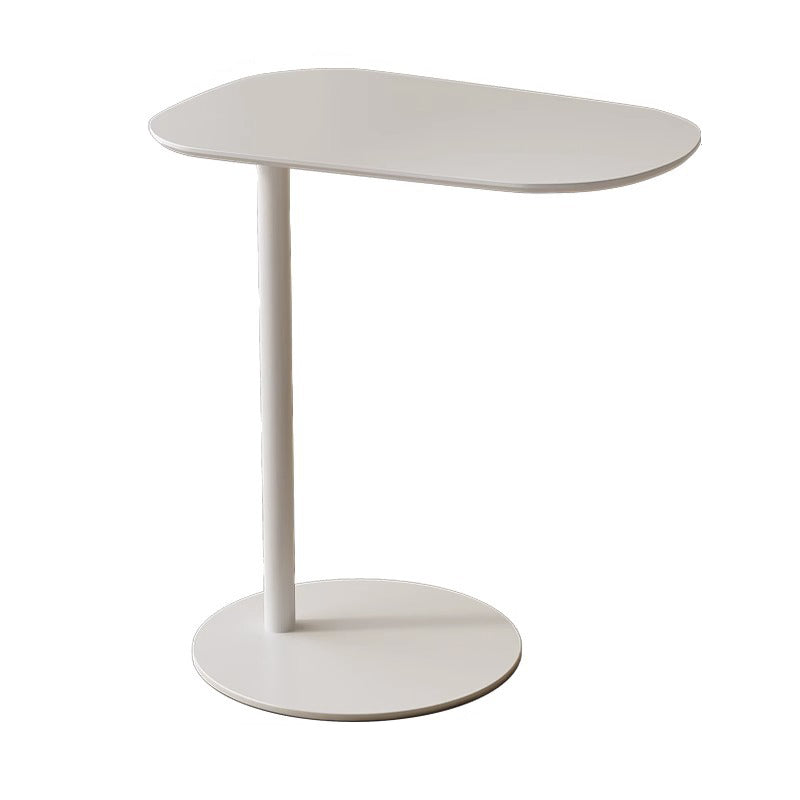 Modern Minimalist Rounded Circle Design Wrought Iron End Table 1-Tier For Living Room