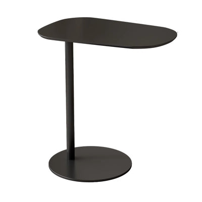 Modern Minimalist Rounded Circle Design Wrought Iron End Table 1-Tier For Living Room