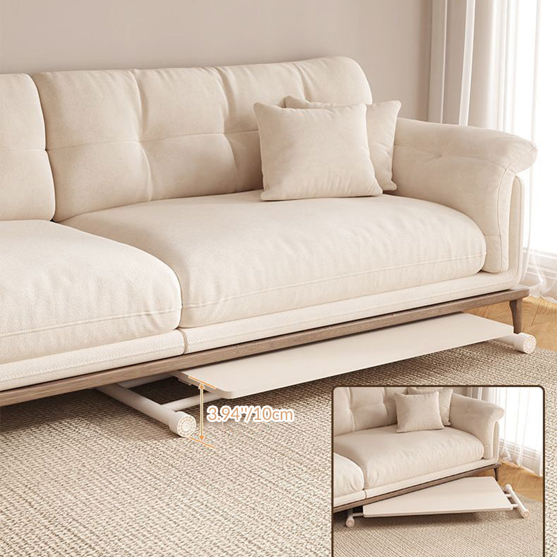 Modern Minimalist Rectangular Rounded-Corner MDF Carbon Steel Height Adjustable Coffee Table For Living Room