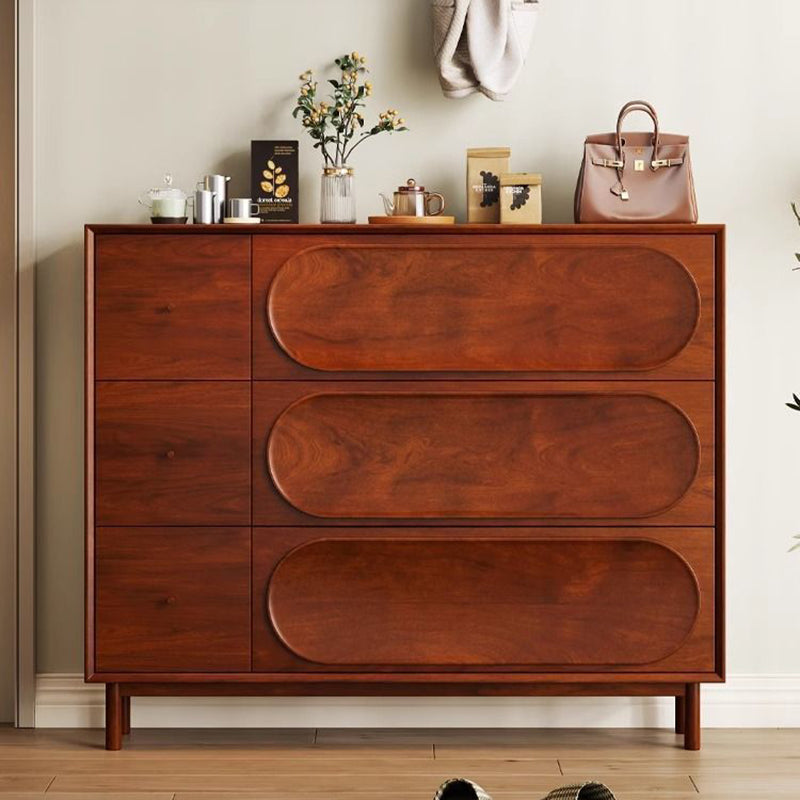 Contemporary Retro Rectangular Solid Wood Solid Wood Plywood Shoe Storage 3-Cabinet For Entryway