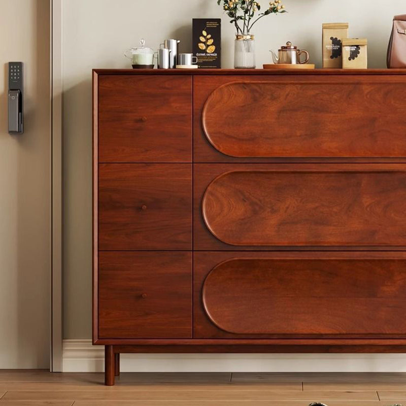 Contemporary Retro Rectangular Solid Wood Solid Wood Plywood Shoe Storage 3-Cabinet For Entryway