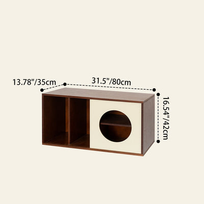 Modern Mid-Century Square Round Acrylic Marine Plywood Storage Cabinet 4-Storage For Living Room