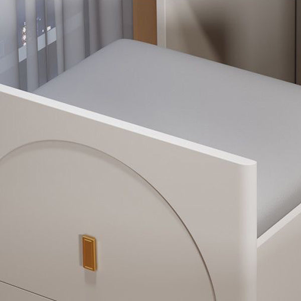 Modern Minimalist Rectangular MDF Tempered Glass Faux Leather Makeup Vanity & Vanity Stool Set With Mirror 3-Drawer For Bedroom