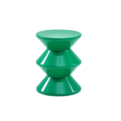 Modern Minimalist Hourglass-Shaped Round PP Side Table 1-Tier For Living Room & Bedroom
