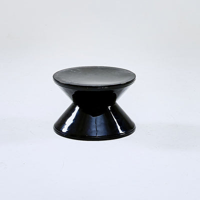 Modern Minimalist Hourglass-Shaped Round PP Side Table 1-Tier For Living Room & Bedroom