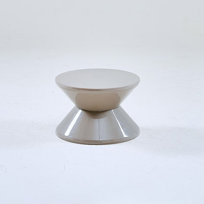 Modern Minimalist Hourglass-Shaped Round PP Side Table 1-Tier For Living Room & Bedroom