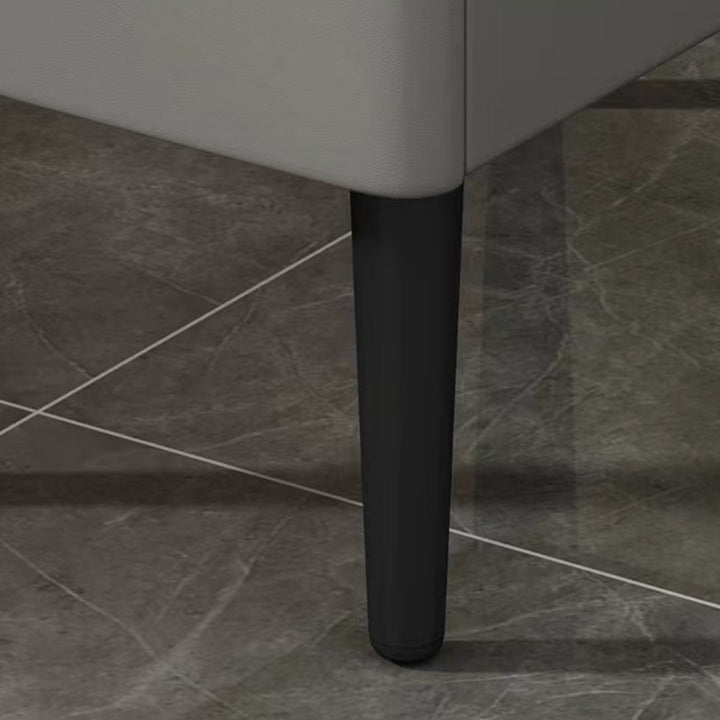 Table de chevet moderne de luxe rectangulaire en bois massif, contreplaqué, pin, dalle de pierre, cuir synthétique, à 2 tiroirs pour chambre à coucher 