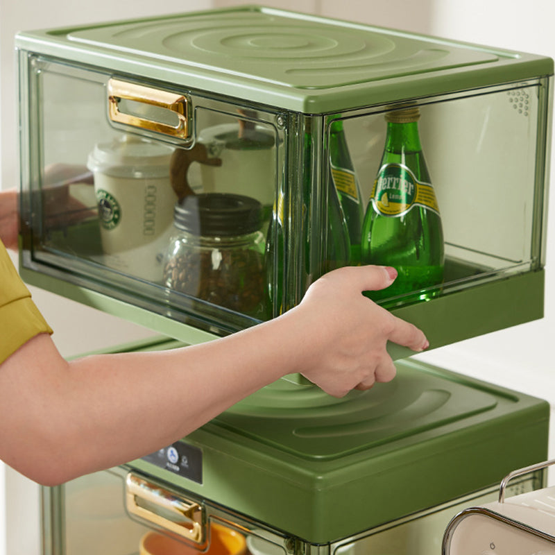 Modern Minimalist Rectangular PE PET Storage Cabinet 1-Storage For Kitchen & Dining Room