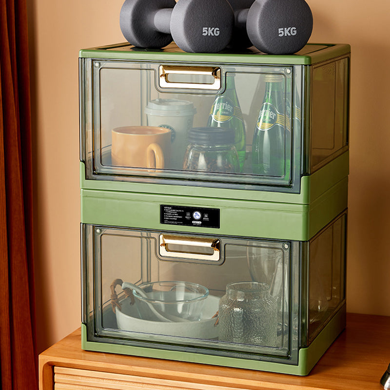 Armoire de rangement rectangulaire moderne minimaliste en PE PET avec 1 espace de rangement pour cuisine et salle à manger 