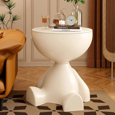 Contemporary Creative Round Cartoon Character Design Plastic Side Table 1-Storage For Living Room