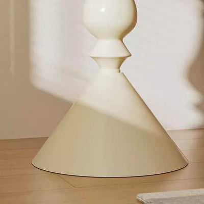 Modern Minimalist Round Wrought Iron End Table 1-Tier For Living Room